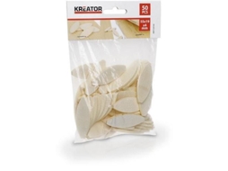 50 travas planas de madeira KREATOR - Dimensões 19/55/4 mm - Acessórios para conexões de madeira