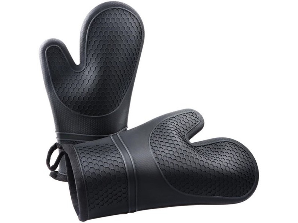 Ovenhandschoenen, Resistent Ao Calor Até 300 °c, Conjunto De 2 Pano De Frigideira Com Revestimento De Silicone, Perfeito Para A Cozinha, Para Grelhar,