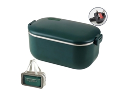 Container Elétrico Para Almoço Aquecedor, Anti-vazamento, 1l, Inox 304, Portátil Com Bolsa Isolada Verde