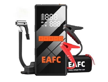 12v Arrancador De Salto 2 Em 1 Multifuncional Portátil Auto Portátil Bateria Iniciante Com Bolsa De Eva Eafc