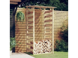 Vidaxl Abrigo para Lenha Com Telhado Pinho Impregnado 100x90x200 Cm