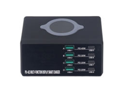Carregador Wireless Laxiscreed Com 8 Portas, Carregamento Rápido E Visor De Led Para Múltiplos Dispositivos