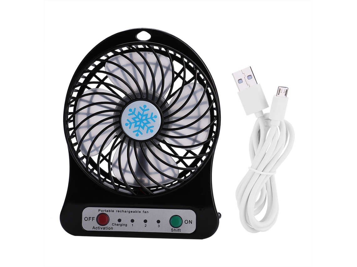 Laxiscreed Mini Ventilador Usb Portátil Com Iluminação E Resfriamento Para Mesa