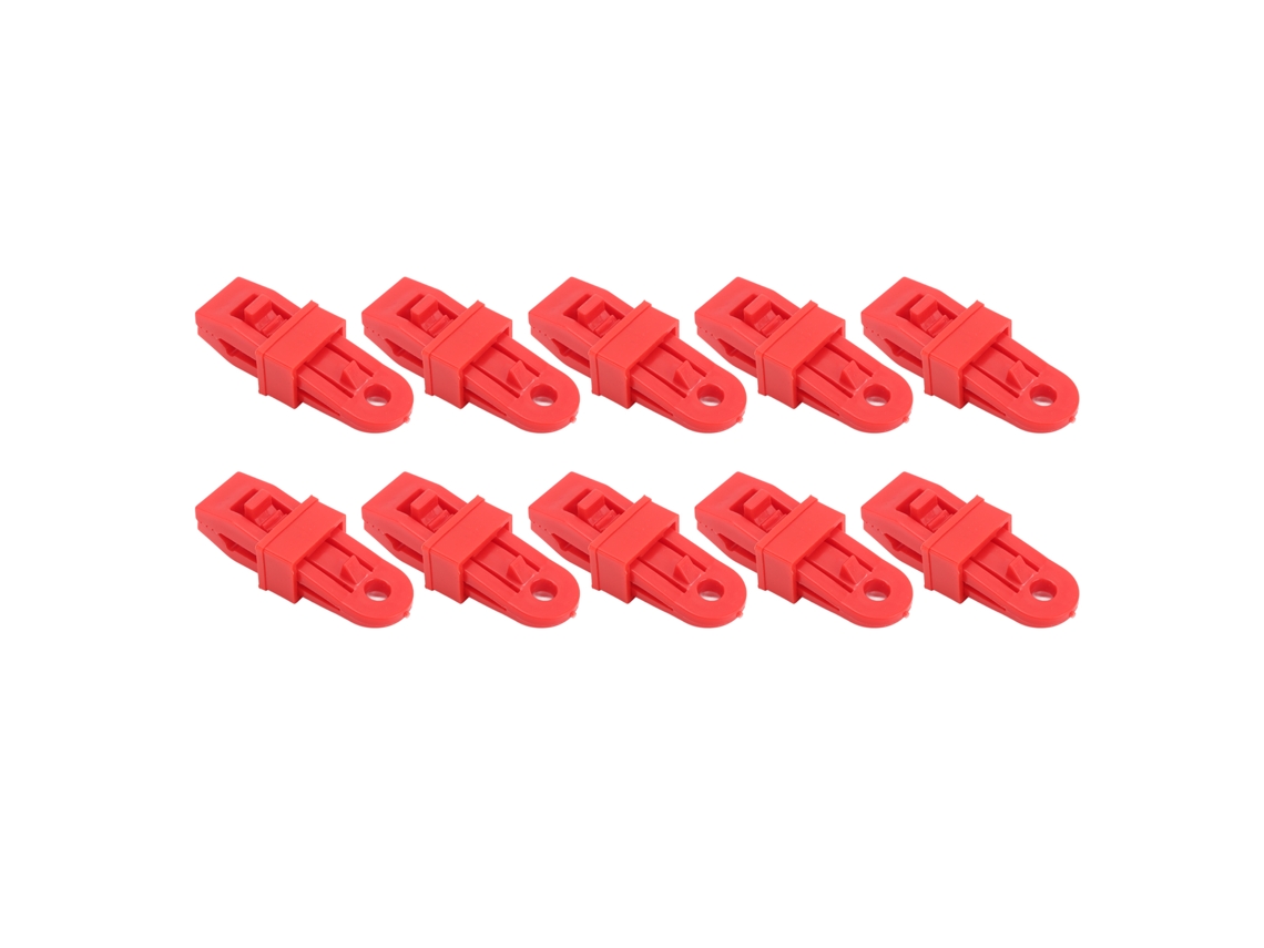 10 Clips Tábuas Resistentes Vento Água Vermelhos