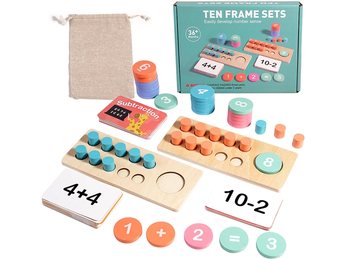 Quadro De Madeira Conjunto Molduras Brinquedos Manipulativos Matemática Brinquedo Educativo Para