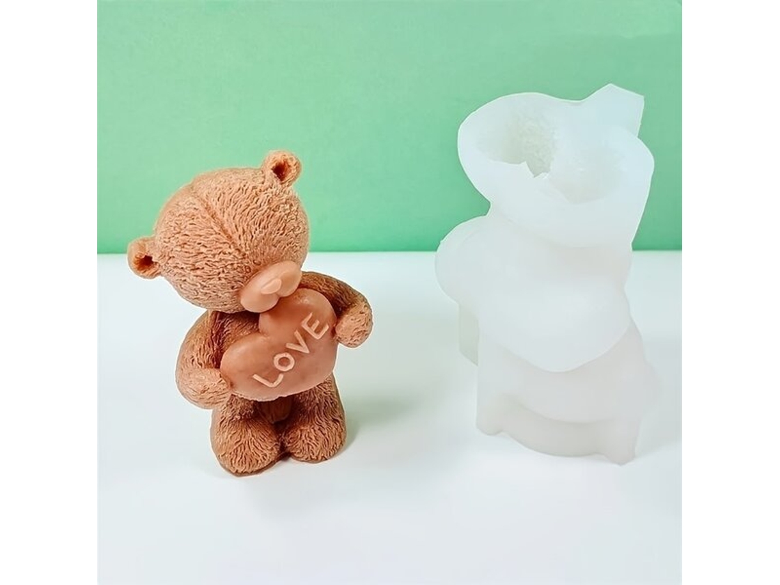 Molde De Vela De Silicone Com Ursinho De Pelúcia Vayotoy
