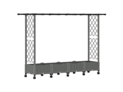 Conjunto 1 Canteiro De Jardim Elevado Vidaxl Cinzento-claro Polipropileno (203 X 40 X 127 Cm)
