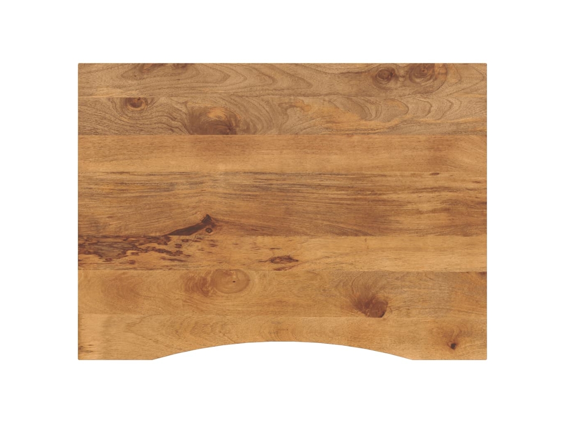 Vidaxl Tampo De Mesa Com Curva 110x80x2,5 Cm Mangueira Áspera Maciça