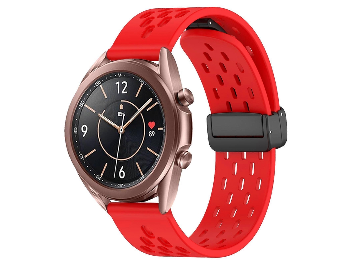 Pulseira De Silicone Dobrável De 20 Mm Com Fecho Magnético