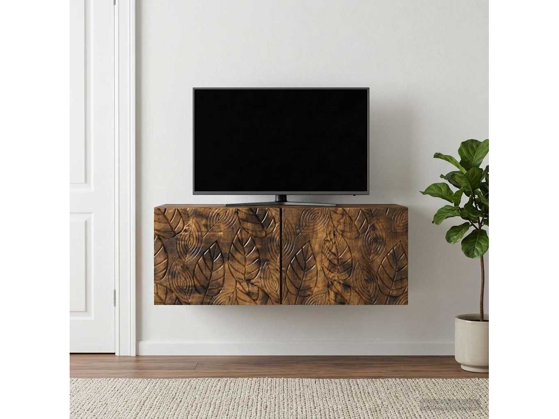 Vidaxl Gabinete de Tv de Parede 98 X 41 X 30 Cm Carvalho Fumado