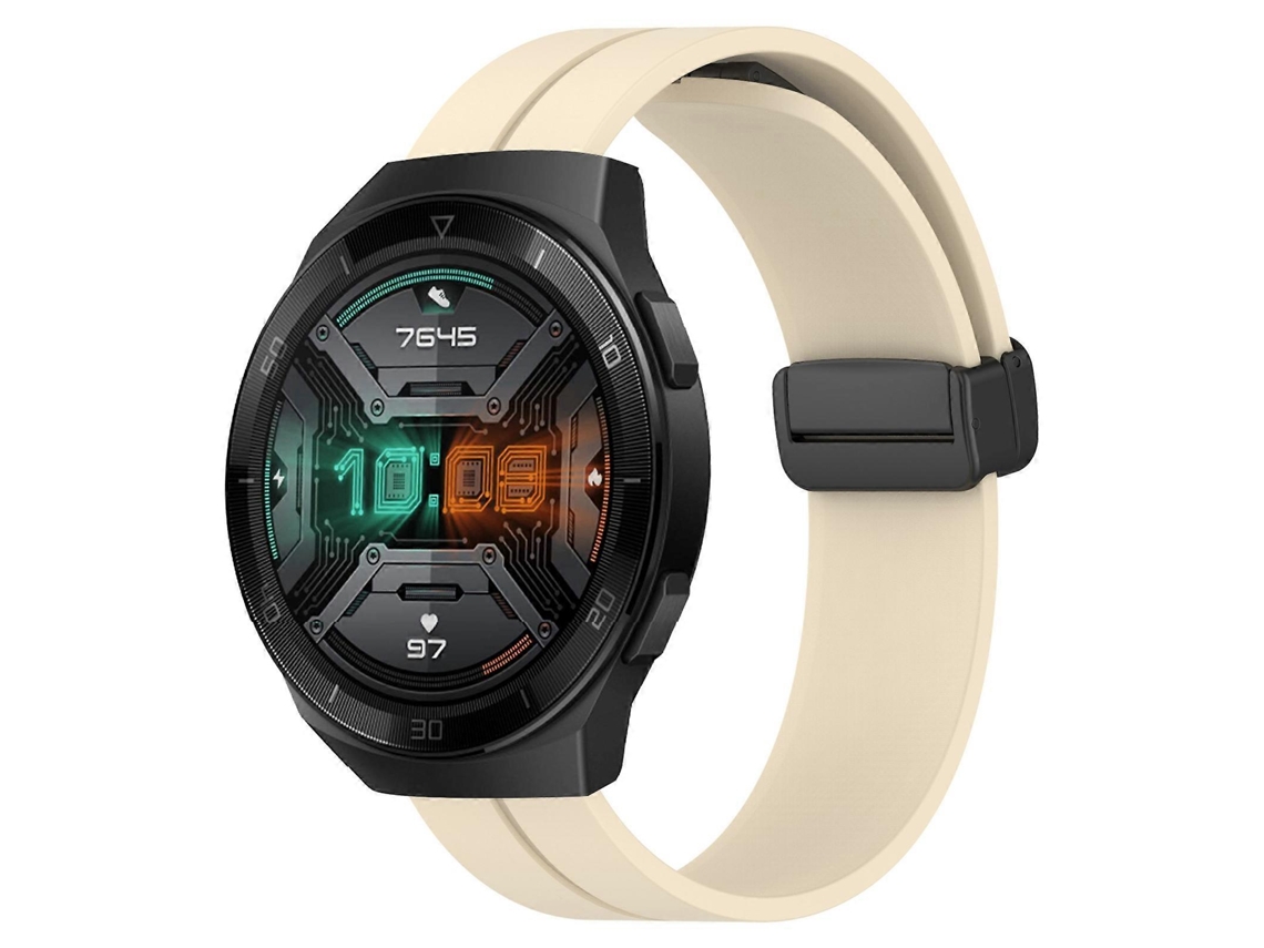 Pulseira De Silicone Com Fecho Magnético, Cor Sólida, Para Huawei Watch Gt 2e 22mm