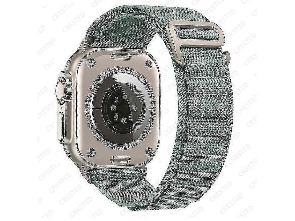 Pulseira De Relógio Alpine Loop De Nylon, Ajustável Com Gancho, Compatível Com Apple Watch, Verde Claro