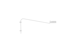 Candeeiro de Parede Led ZAFFERANO Super O com Braço Branco Recarregável e Regulável