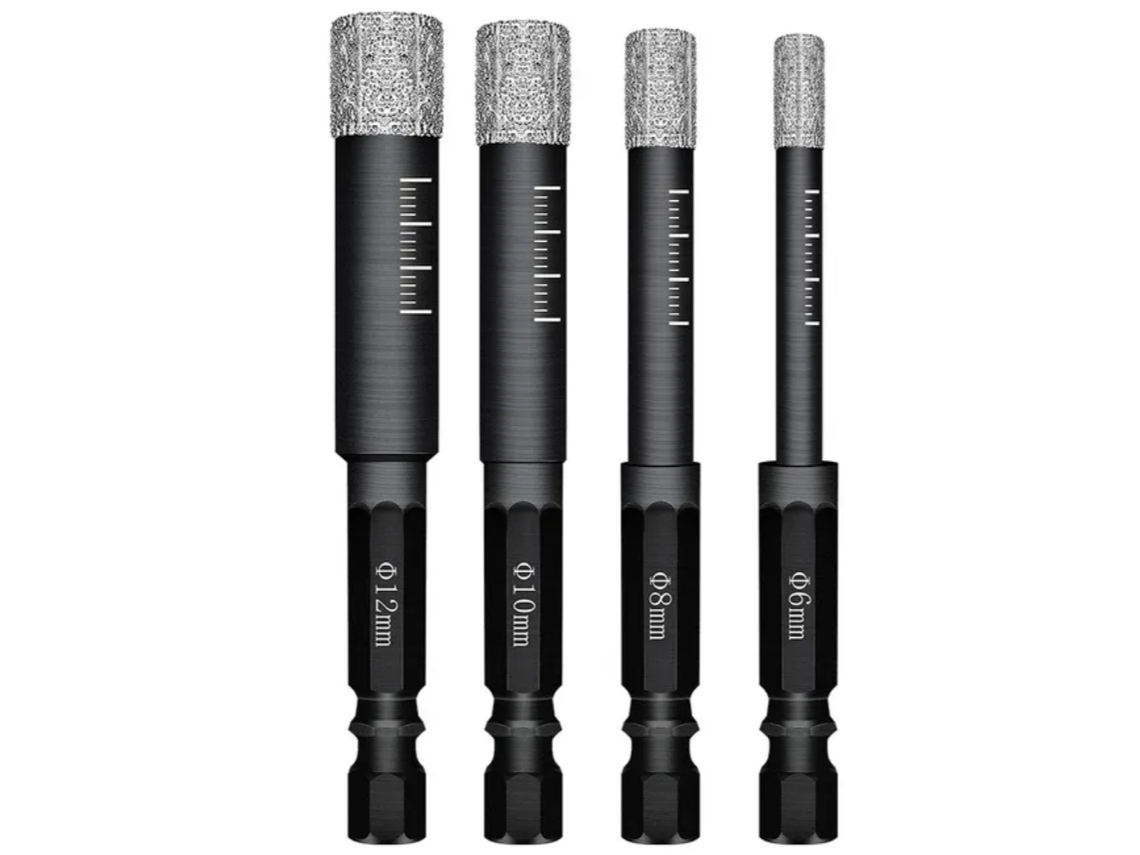 Conjunto de 4 Brocas Diamantadas para Azulejos e Cerâmica X001