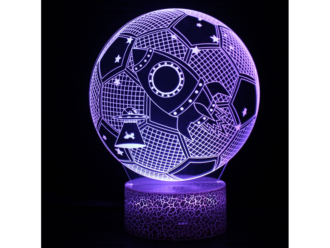 Luz da Noite de Futebol, 16 Cores Que Mudam com Controle Remoto 3d Noturna Visual Estéreo DIGITALLAB