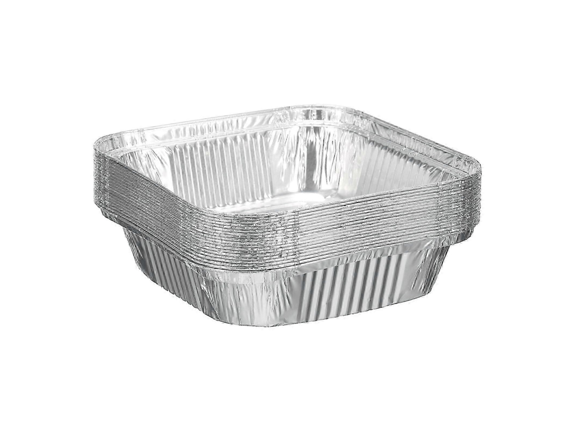 Pacote Com 20 Formas De Torta Descartáveis Em Papel Alumínio, Antiaderentes, Para Assar E Cozinhar, Quadradas De 4,7 Polegadas.