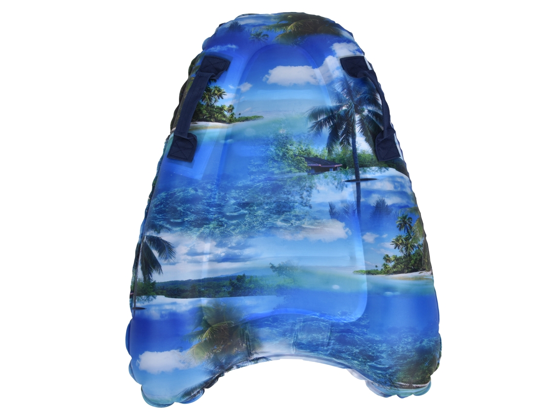 Prancha de bodyboard inflável e portátil Bj-table para piscina e praia, antiderrapante, para crianças e adultos, com estampa de praia.