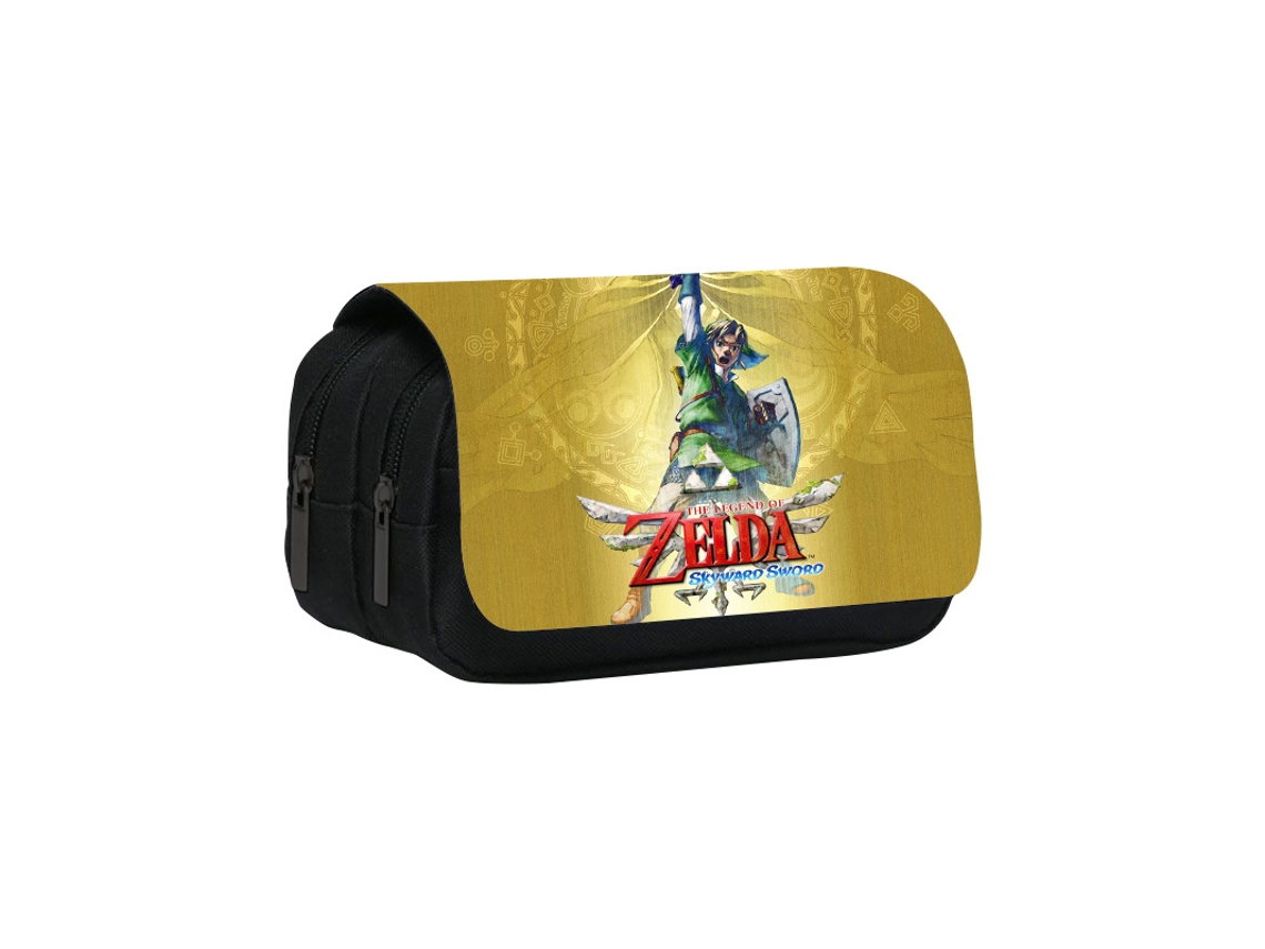 Estojo The Legend of Zelda, bolsa multicamadas, bolsa de armazenamento de grande capacidade, estojo Miraflow com design xadrez simples