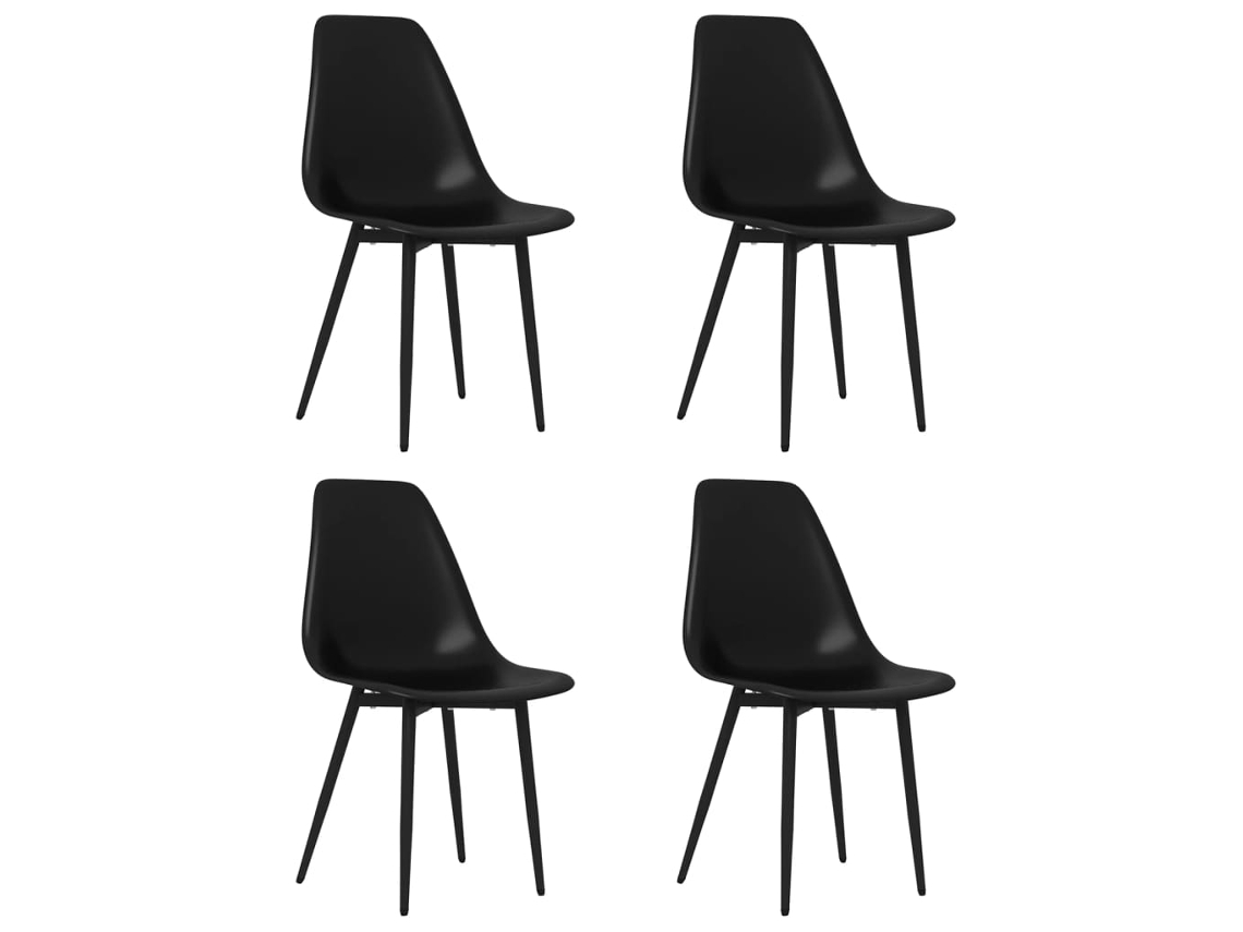 Dining Chair, Dining Chairs Vidaxl Preto Polipropileno (n/a)