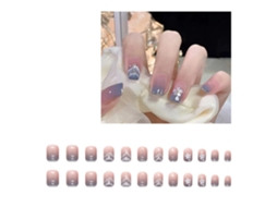 Tips Para Unhas Em Estilo De Dois Dólares Modelo R534 Com Cola Para Unhas De Gradiente*