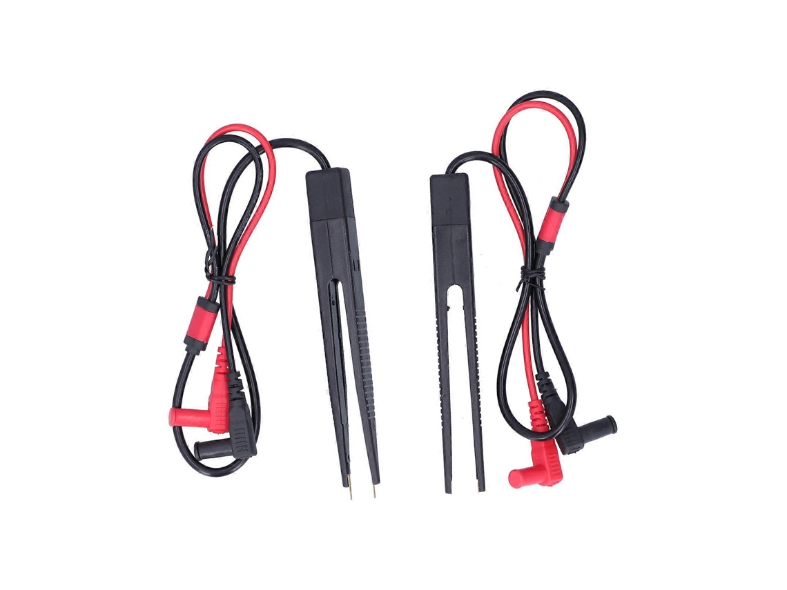 Conjunto De 2 Pinças De Teste Smd Para Multímetro, Para Teste De Capacitância E Indutância, Com Cabo De Teste Lcr. Aquaforge