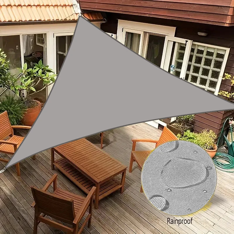 Vela triangular MDUG à prova de chuva com proteção Uv para pátios (5x5x5m)
