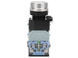 Botão De Pressão Com Luz Vermelha Autobloqueio 22mm Plástico Componente De Controle Gq38 Ac/dc12v