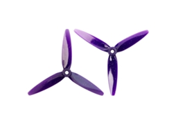Roxo 2 Pares 2 Pares / 6 Pares Hélice Gemfan 493d Zoe 4932 De 5 Polegadas Com 3 Pás Em Pc 3d E Furos De 5 Mm Para Drones Fpv Freestyle Rotor Duplo