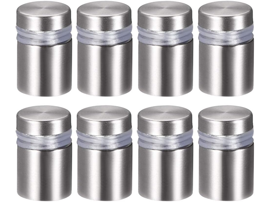 8 espaçadores de vidro 16x24mm com parafusos para painéis de acrílico CHABERLU
