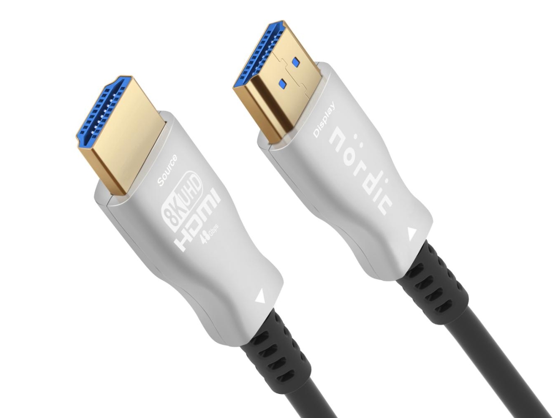 Cabo Fibra Óptica Ativo Nördic 25 M Hdmi 2.1 8k AQUAFORGE