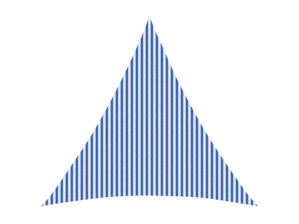 Vidaxl Vela De Sombra 6 X 6 X 6 M Hdpe Triangular Azul E Branco