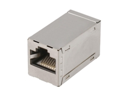 Ficha Adaptador Rj45 Cat6 8p8c Fêmea / Fêmea Metálica DIV