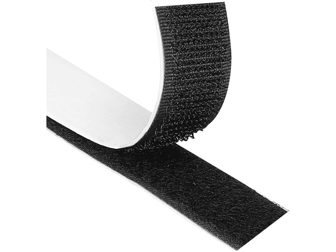 Velcro Autoadesivo Forte de 8 M, Dupla Face BRILVIBERA (preto)