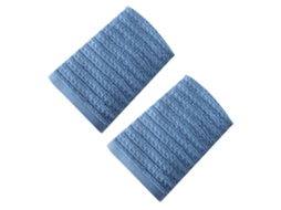 Conjunto de Toalhas de Mãos NEVEANCE Absorvente Waffle Banheiro Rápido Algodão Azul (34x72cm)