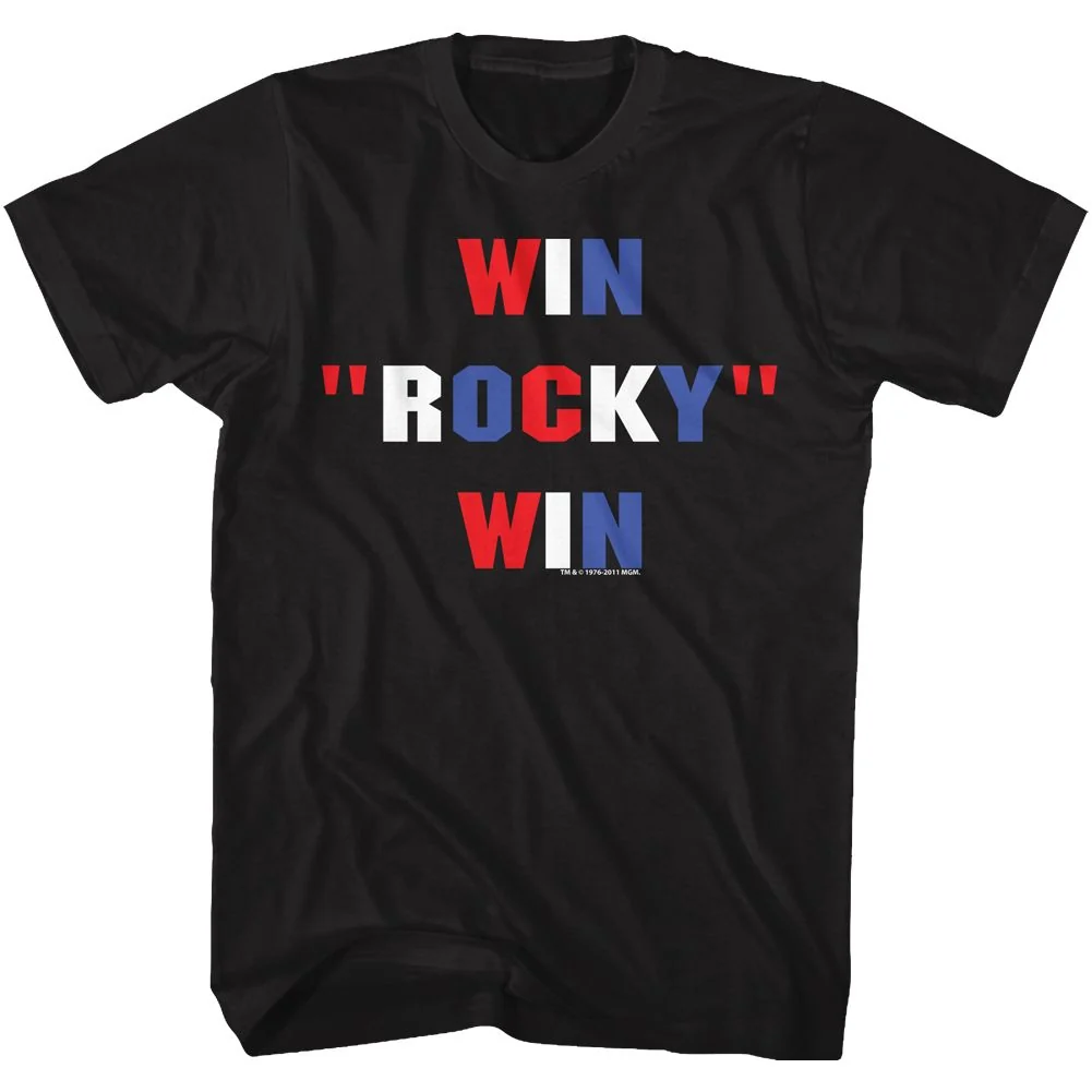 Rockinstone Rocky Movie Winning Black Adult T-shirt Size:s