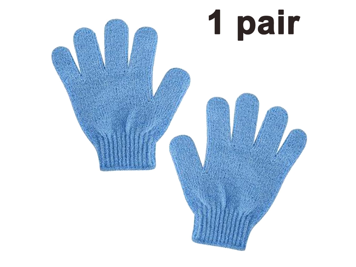 Luvas de Banho Esfoliantes de Textura Dupla para Banho Spa Massagem e Esfoliação Corporal Removedor 1 Par de Luvas JEDBESETZT