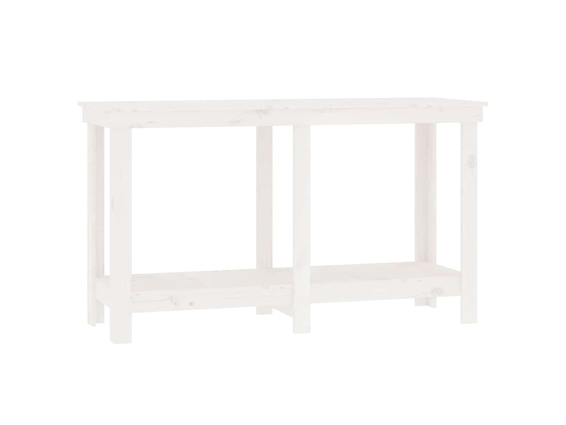 Work Bench, Work Benches Vidaxl Branco Madeira De Pinho (140 X 50 X 80 Cm)