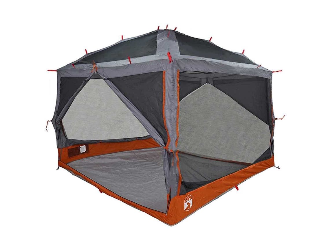 Conjunto 1 Tenda Interior Vidaxl Cinzento Tafetá (300 X 300 X 250 Cm)
