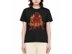 Rockinstone Carrie Blood And Fire Black Adult T-shirt Size:s