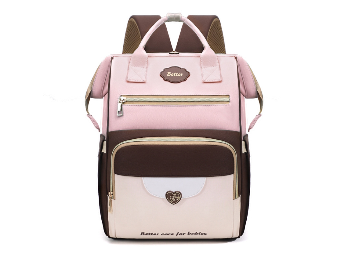 Mochila De Maternidade Hibbent 38x18x26cm (rosa)