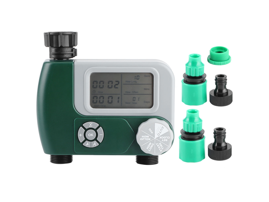 Controlador De Irrigação Com Timer De Duas Saídas E Tela Grande Inteligente