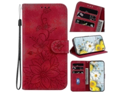 Capa Para Oppo Reno 10 5g Com Estampa De Lírio, Capa Tipo Carteira, Couro Sintético Premium, Com Porta-cartões, Compatível Com Oppo Reno 10 5g