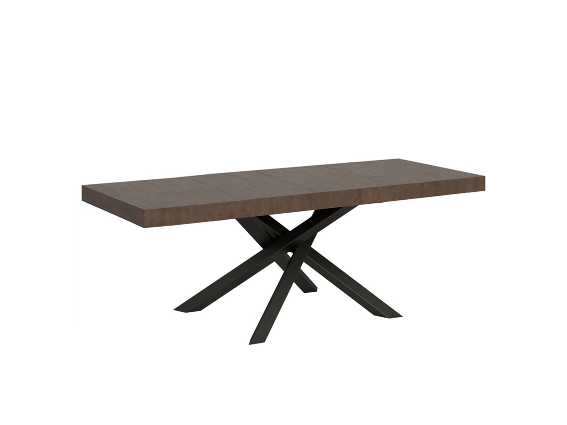Mesa Extensível 200/304x90 Cm Volantis Premium Nogueira Pés Antracite Itamoby