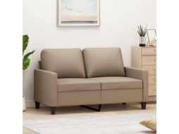 Sofá de 2 Lugares HARLANV1 (120 cm) em Couro Artificial Cappuccino