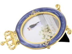 Porta Retratos Zinco Dourado Design Guirlanda Nórdica Criativo Escuro Decoração Elegante Versátil Escritório GOKOCO