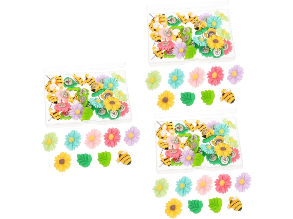 Conjunto Stobok De 3 Tachinhas Decorativas Desenho Animado Para