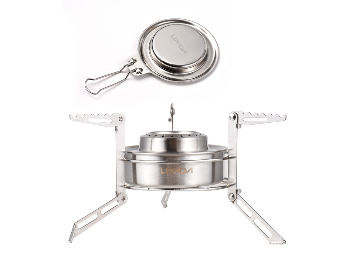Estufa de Camping Portátil a Álcool Pasta Inox