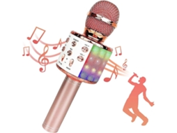 Microfone Karaokê Microfone Sem Fio Bluetooth Microfone Crianças Ktv Alto-falante*