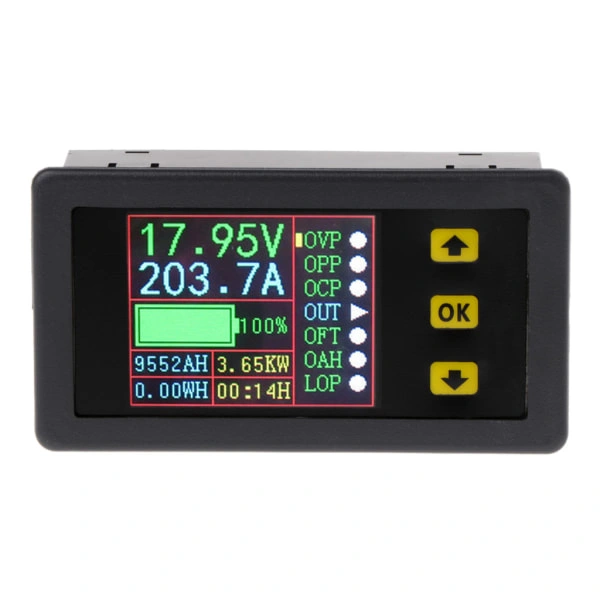 Multímetro Digital Para Teste De Carga E Descarga De Baterias Dc 0 90v 0 20a Volt Amp M Aquaforge