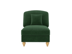 Sofá Windsor Sem Apoio De Braço Chenille Com 1 Almofada - Verde-pl
